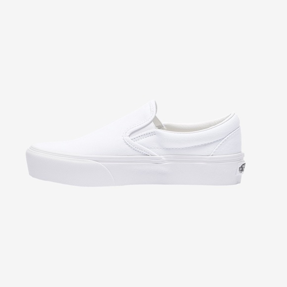 Vans Womens Classic Slip on Platform White - Picture 4 of 9